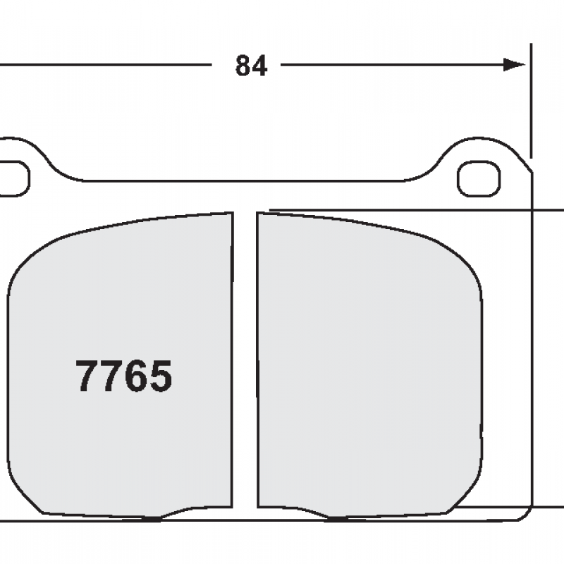 Sprint / medium distance compound with smooth bite. Race brake pads - Mini / MG Metro
4-piston caliper
front brake pad